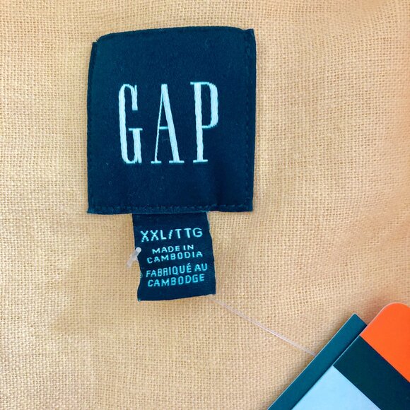 NWT Gap Yellow Linen/Rayon Button Down Shirt - Picture 2 of 9